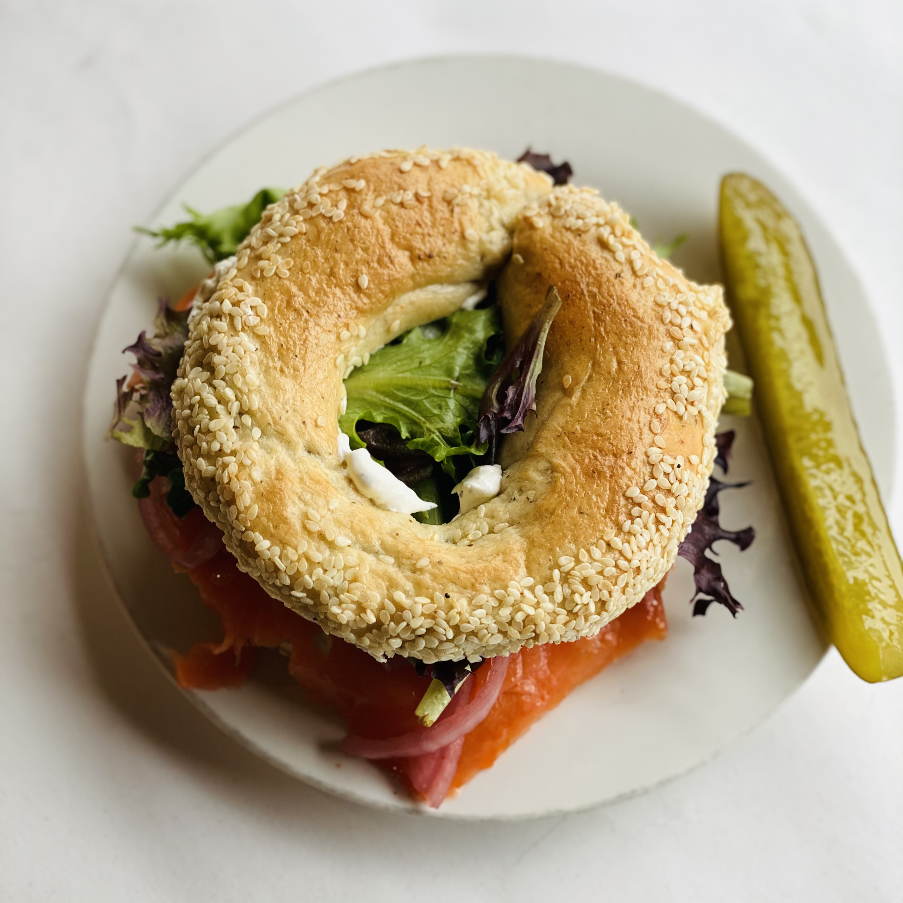 Vegan Larry David Bagel